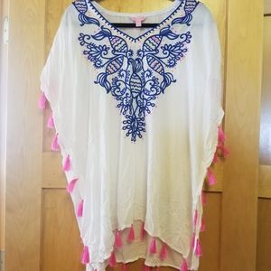 Lilly Pulitzer Swimsuit Coverup White Size S/M